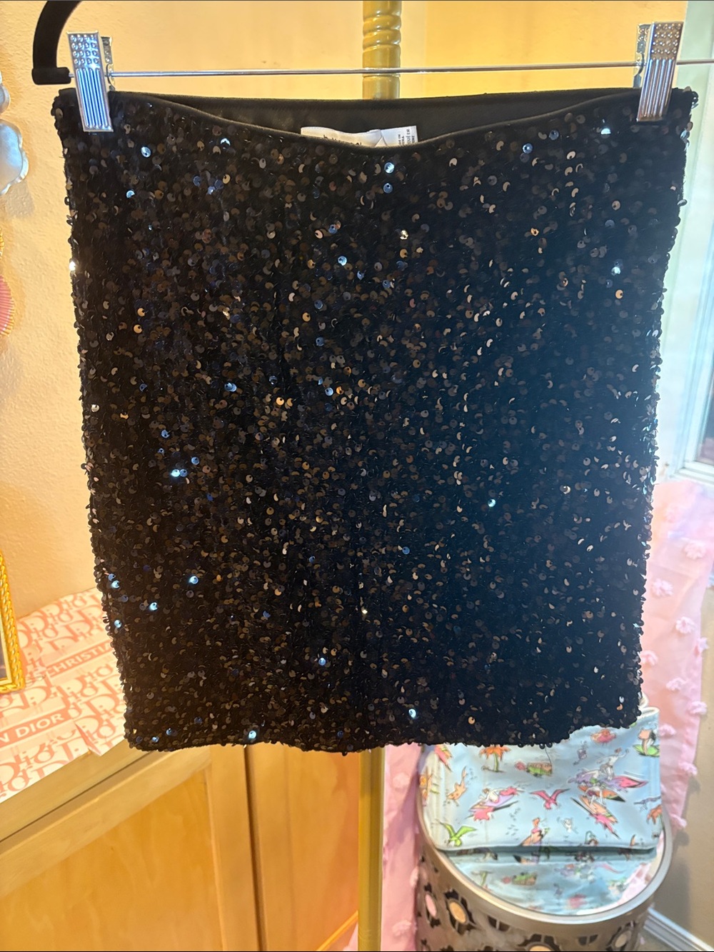 B.Young Black Sequin Mini Skirt - Evening Ready